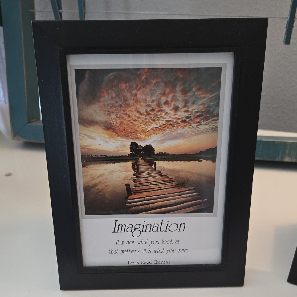 Framed Inspirational Quote Art Size 5x7